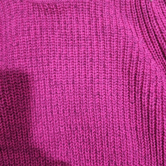 GAP Pink Crew Neck XS Puff Shoulder 100% Cotton Sweater Knit - Picture 4 of 9